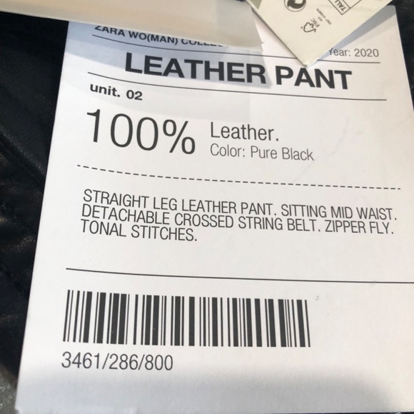Zara genuine leather pants - Picture 6 of 9